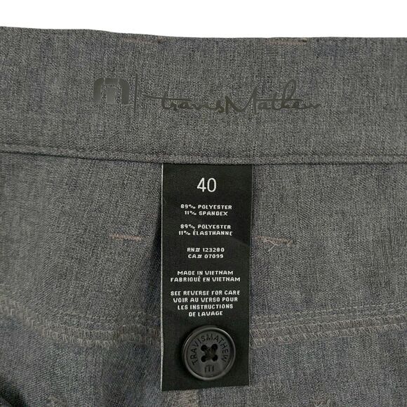 Travis Mathew Performance Pants Mens 40x33 Gray Straight Leg Golf Casual Chino - Picture 11 of 11